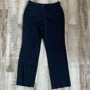 JM Collection Black Relaxed Leg Dress Pant Slacks Office Business